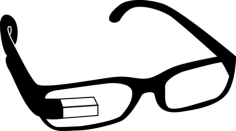 Google Glasses On Eyeglasses Tracing Svg Vector, Free Vectors File